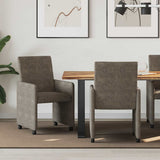 vidaXL Eetkamerstoelen met wielen 2 pcs Bruin 57 x 66 x 94 cm
