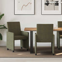 vidaXL Eetkamerstoelen met wielen 2 pcs Bruin 57 x 66 x 94 cm