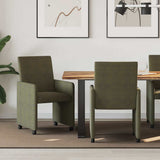 vidaXL Eetkamerstoelen met wielen 2 pcs Bruin 57 x 66 x 94 cm