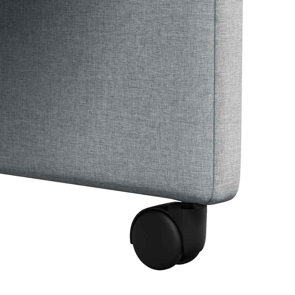 vidaXL Eetkamerstoelen met wielen 2 pcs Lichtgrijs 58 x 65 x 94 cm