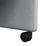 vidaXL Eetkamerstoelen met wielen 2 pcs Lichtgrijs 58 x 65 x 94 cm