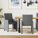 vidaXL Eetkamerstoelen met wielen 2 pcs Lichtgrijs 58 x 65 x 94 cm