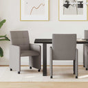 vidaXL Eetkamerstoelen met wielen 2 pcs Lichtgrijs 58 x 65 x 94 cm