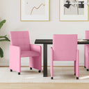 vidaXL Eetkamerstoelen met wielen 2 pcs Lichtgrijs 58 x 65 x 94 cm