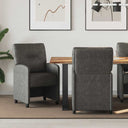 vidaXL Dining Chairs with Wheels 2 pcs Black 57 x 67 x 95 cm