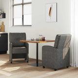 vidaXL Dining Chairs with Wheels 2 pcs Black 57 x 67 x 95 cm