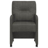vidaXL Dining Chairs with Wheels 2 pcs Black 57 x 67 x 95 cm