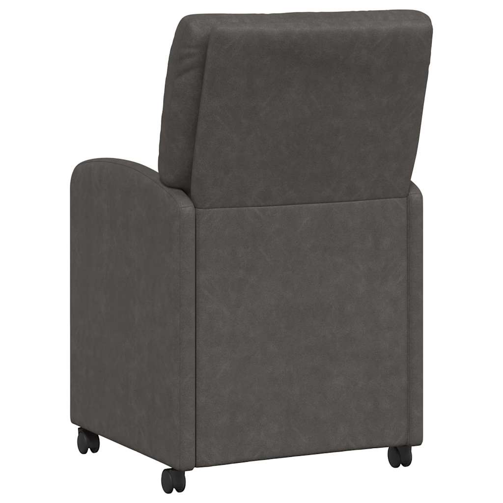 vidaXL Dining Chairs with Wheels 2 pcs Black 57 x 67 x 95 cm