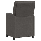 vidaXL Dining Chairs with Wheels 2 pcs Black 57 x 67 x 95 cm
