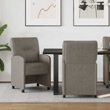 vidaXL Dining Chairs with Wheels 2 pcs Black 57 x 67 x 95 cm