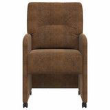vidaXL Eetkamerstoelen met wielen 2 pcs Bruin 57 x 67 x 95 cm