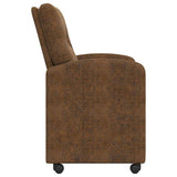 vidaXL Eetkamerstoelen met wielen 2 pcs Bruin 57 x 67 x 95 cm
