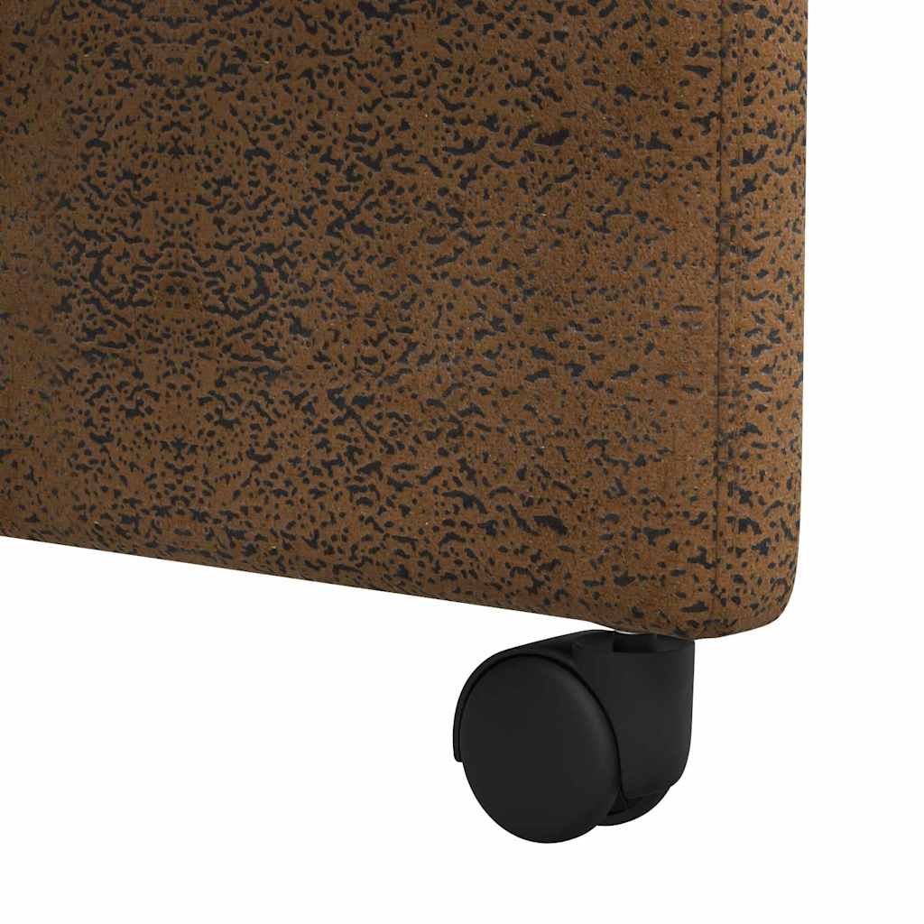 vidaXL Eetkamerstoelen met wielen 2 pcs Bruin 57 x 67 x 95 cm