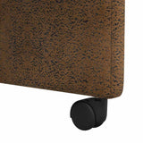 vidaXL Eetkamerstoelen met wielen 2 pcs Bruin 57 x 67 x 95 cm