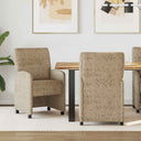 vidaXL Eetkamerstoelen met wielen 2 pcs Bruin 57 x 67 x 95 cm