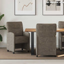vidaXL Eetkamerstoelen met wielen 2 pcs Bruin 57 x 67 x 95 cm