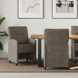 vidaXL Eetkamerstoelen met wielen 2 pcs Bruin 57 x 67 x 95 cm