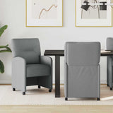 vidaXL Eetkamerstoelen met wielen 2 pcs Lichtgrijs 57 x 67 x 95 cm