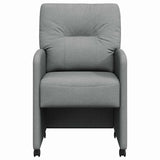 vidaXL Eetkamerstoelen met wielen 2 pcs Lichtgrijs 57 x 67 x 95 cm