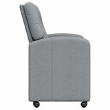 vidaXL Eetkamerstoelen met wielen 2 pcs Lichtgrijs 57 x 67 x 95 cm