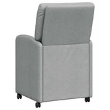 vidaXL Eetkamerstoelen met wielen 2 pcs Lichtgrijs 57 x 67 x 95 cm