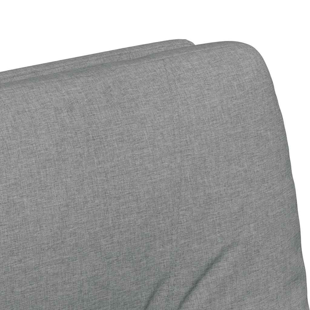 vidaXL Eetkamerstoelen met wielen 2 pcs Lichtgrijs 57 x 67 x 95 cm