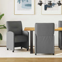 vidaXL Eetkamerstoelen met wielen 2 pcs Lichtgrijs 57 x 67 x 95 cm