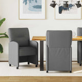 vidaXL Eetkamerstoelen met wielen 2 pcs Lichtgrijs 57 x 67 x 95 cm