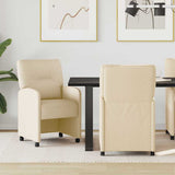 vidaXL Eetkamerstoelen met wielen 2 pcs Lichtgrijs 57 x 67 x 95 cm