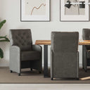 vidaXL Eetkamerstoelen met wielen 2 pcs Zwart 58 x 67 x 97 cm