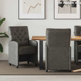 vidaXL Eetkamerstoelen met wielen 2 pcs Zwart 58 x 67 x 97 cm