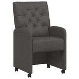 vidaXL Eetkamerstoelen met wielen 2 pcs Zwart 58 x 67 x 97 cm