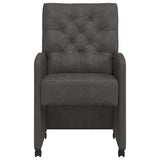vidaXL Eetkamerstoelen met wielen 2 pcs Zwart 58 x 67 x 97 cm