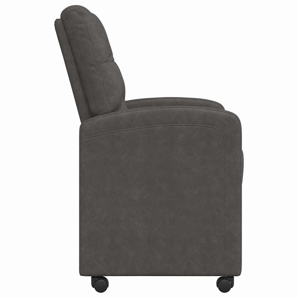 vidaXL Eetkamerstoelen met wielen 2 pcs Zwart 58 x 67 x 97 cm