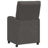 vidaXL Eetkamerstoelen met wielen 2 pcs Zwart 58 x 67 x 97 cm
