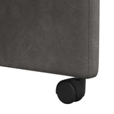vidaXL Eetkamerstoelen met wielen 2 pcs Zwart 58 x 67 x 97 cm