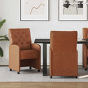 vidaXL Eetkamerstoelen met wielen 2 pcs Zwart 58 x 67 x 97 cm