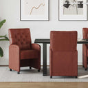 vidaXL Eetkamerstoelen met wielen 2 pcs Zwart 58 x 67 x 97 cm