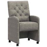vidaXL Eetkamerstoelen met wielen 2 pcs Bruin 58 x 67 x 97 cm