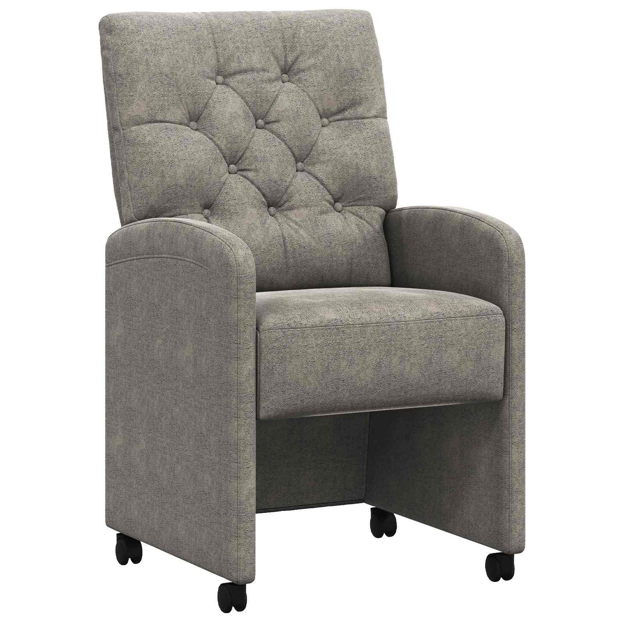 vidaXL Eetkamerstoelen met wielen 2 pcs Bruin 58 x 67 x 97 cm