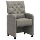 vidaXL Eetkamerstoelen met wielen 2 pcs Bruin 58 x 67 x 97 cm