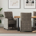 vidaXL Eetkamerstoelen met wielen 2 pcs Bruin 58 x 67 x 97 cm
