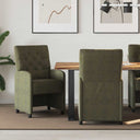 vidaXL Eetkamerstoelen met wielen 2 pcs Bruin 58 x 67 x 97 cm