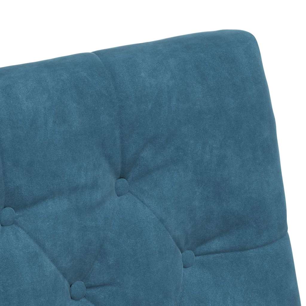 vidaXL Dining Chairs with Wheels 2 pcs Blue 58 x 67 x 97 cm Velvet