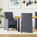 vidaXL Dining Chairs with Wheels 2 pcs Blue 58 x 67 x 97 cm Velvet