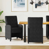 vidaXL Dining Chairs with Wheels 2 pcs Blue 58 x 67 x 97 cm Velvet