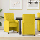 vidaXL Dining Chairs with Wheels 2 pcs Blue 58 x 67 x 97 cm Velvet