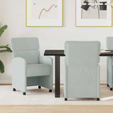 vidaXL Eetkamerstoelen met wielen 2 pcs Lichtgrijs 58 x 65 x 98 cm