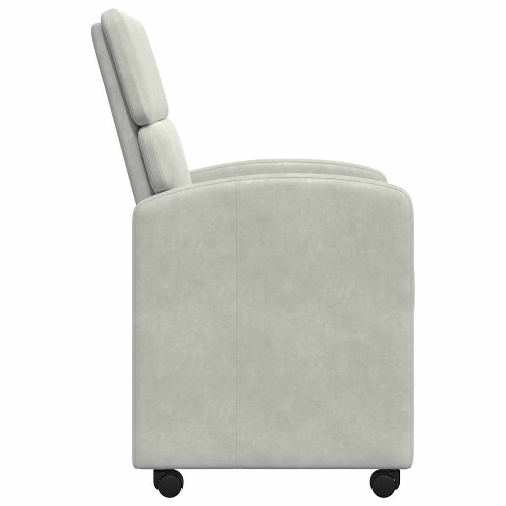 vidaXL Eetkamerstoelen met wielen 2 pcs Lichtgrijs 58 x 65 x 98 cm