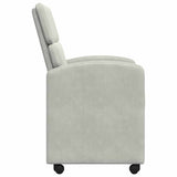 vidaXL Eetkamerstoelen met wielen 2 pcs Lichtgrijs 58 x 65 x 98 cm